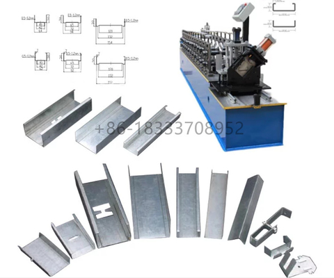 STUD AND TRACK MACHINE U CHANNEL ROLL FORMING MACHINE FOR FORMING القناة