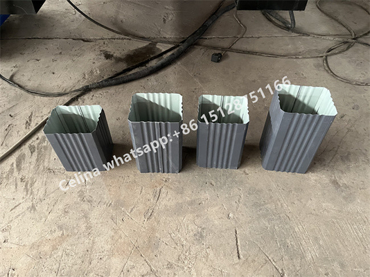 380V 50HZ 3 Phase Roof Ridge Cap Roll تشكيل آلة ماسورة التصريف رقم 45 بالصلب المطلي
