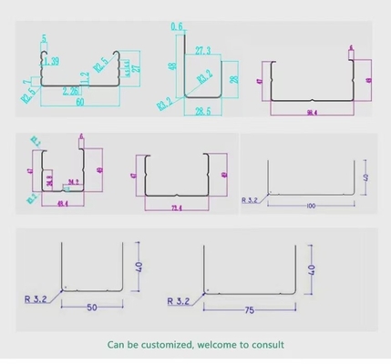 آلة تشكيل الإطار الفولاذي الخفيف PLC 50m / Min مع نظام تشغيل فيرتكس